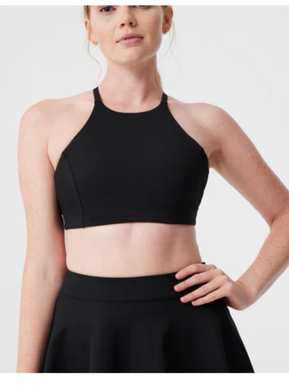 Outdoor Voices Black High-Neck Sports Bra